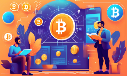 Create a digital illustration of a beginner's guide to crypto investment. The scene should include a diverse group of curious individuals browsing through educational materials such as books, laptops displaying crypto charts, and infographics. Show a mentor or expert guiding them. Incorporate symbols of popular cryptocurrencies like Bitcoin and Ethereum in the background. The environment should be welcoming and modern, exuding a sense of discovery and learning.