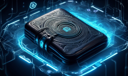 Create an image of a high-tech, futuristic cold wallet with intricate designs, secure locks, and a glowing aura to emphasize its importance in cryptocurrency security. Surround it with digital symbols of various cryptocurrencies like Bitcoin, Ethereum, and others, all being shielded from a menacing array of cyber threats represented by ghostly figures and dark clouds, highlighting the protective nature of the cold wallet.