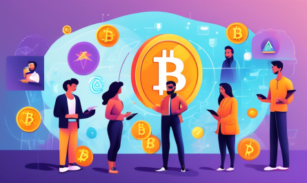 Create an image depicting various legitimate methods of earning free cryptocurrency. Illustrate a diverse group of people engaging in activities such as completing online surveys, participating in crypto educational courses, joining cryptocurrency airdrops, and using crypto cashback while shopping. Include visual elements that represent popular cryptocurrencies like Bitcoin, Ethereum, and Cardano in the background, along with digital devices to emphasize online engagement. The scene should be vibrant and futuristic, symbolizing the digital and innovative nature of cryptocurrency.